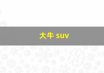 大牛 suv